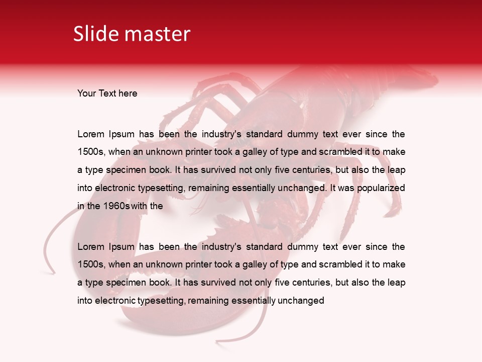 Isolated Red Cook PowerPoint Template