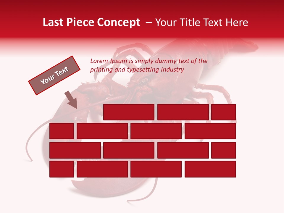 Isolated Red Cook PowerPoint Template