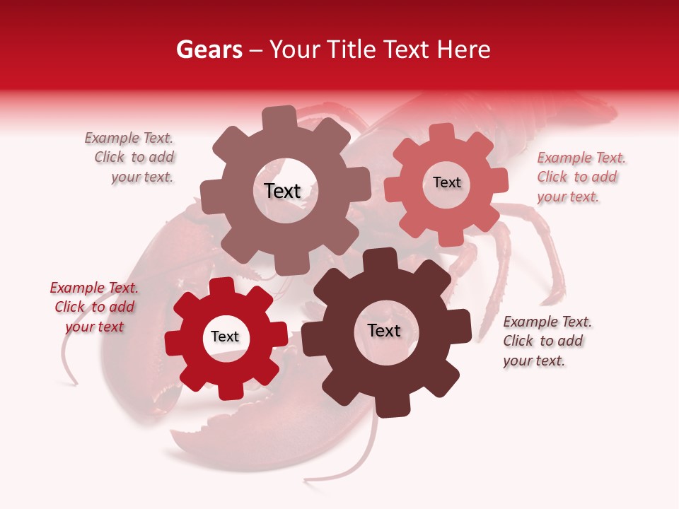 Isolated Red Cook PowerPoint Template