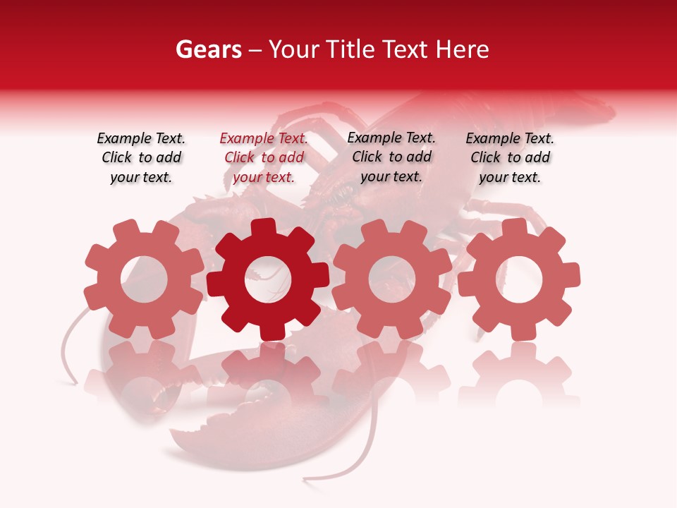 Isolated Red Cook PowerPoint Template