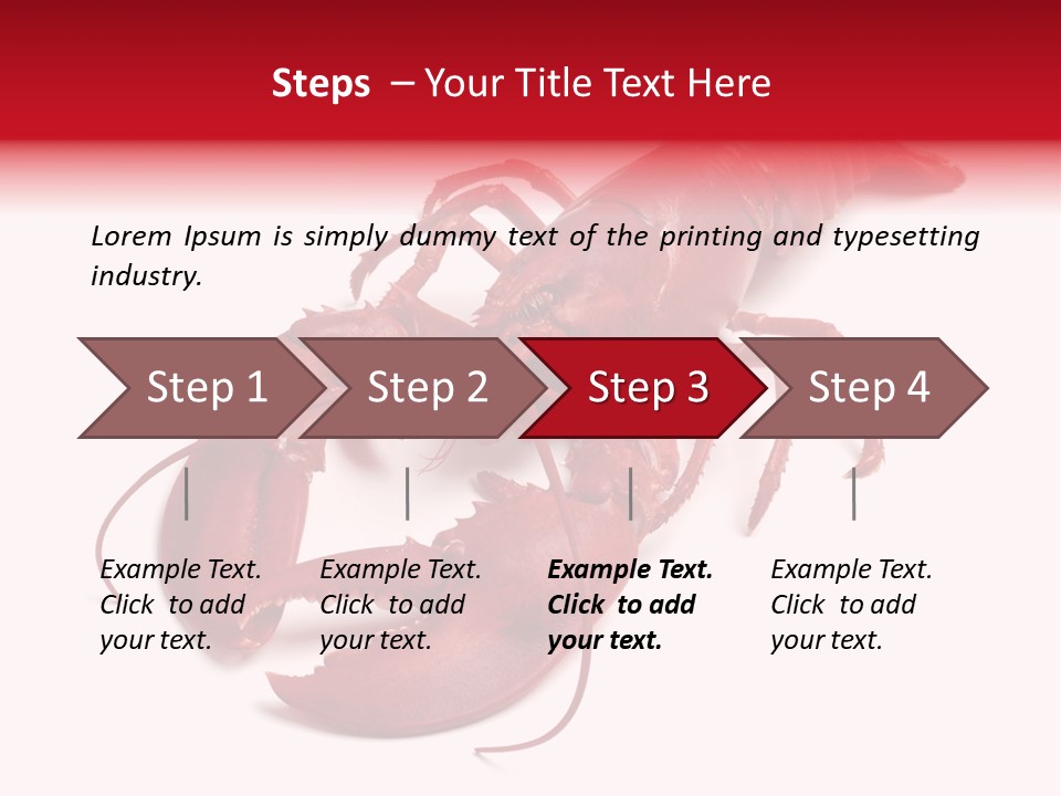 Isolated Red Cook PowerPoint Template