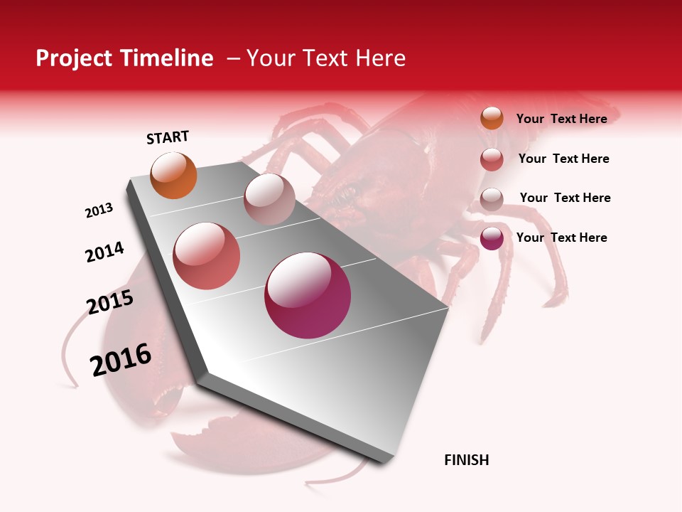 Isolated Red Cook PowerPoint Template