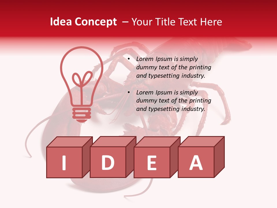 Isolated Red Cook PowerPoint Template