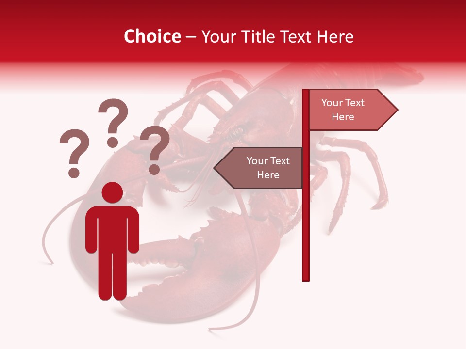 Isolated Red Cook PowerPoint Template