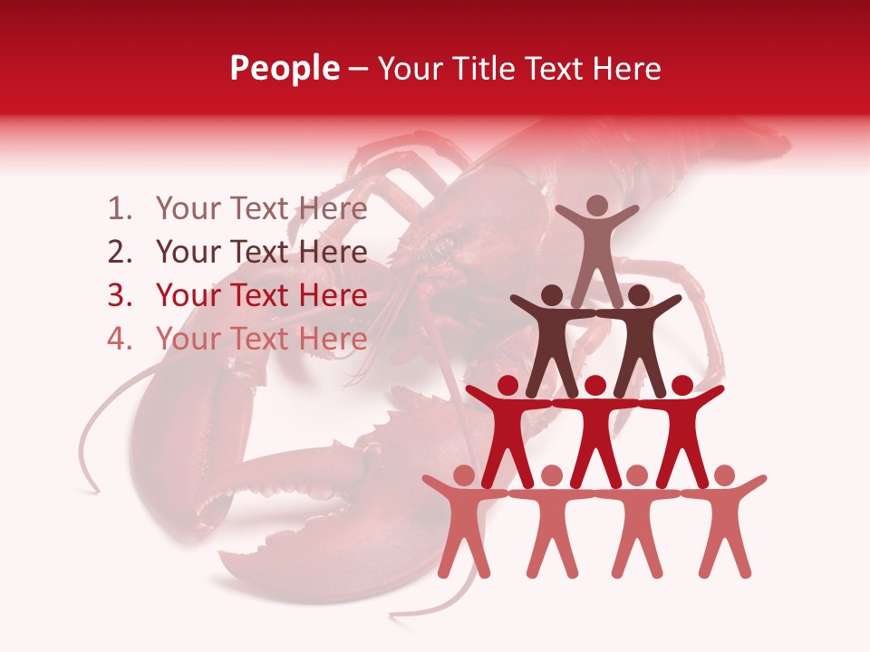 Isolated Red Cook PowerPoint Template