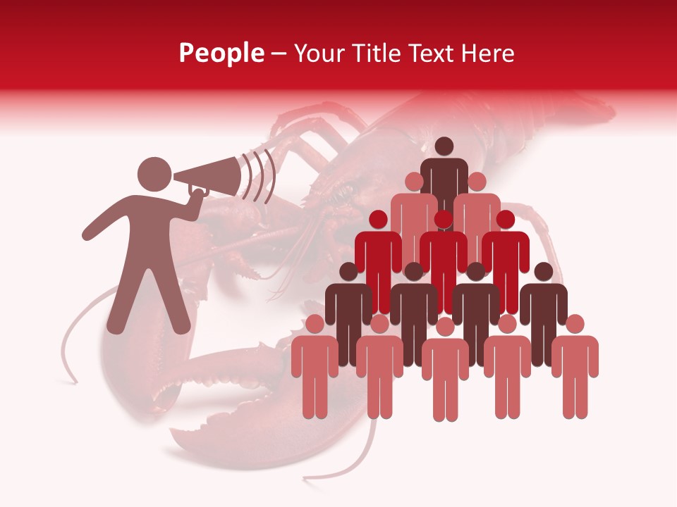 Isolated Red Cook PowerPoint Template