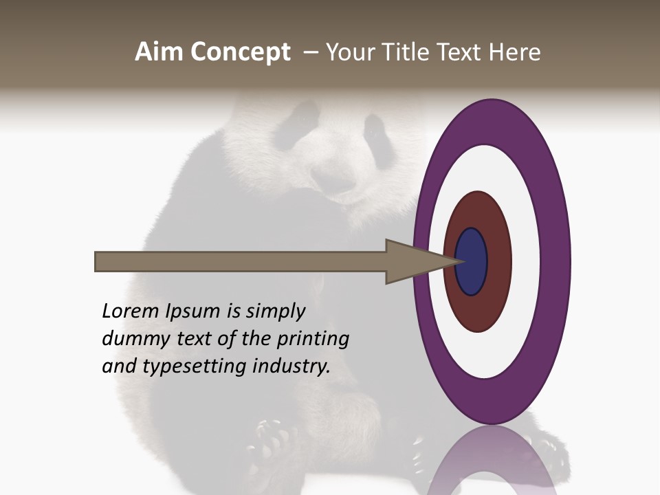 Animal Ursidae Black And White PowerPoint Template