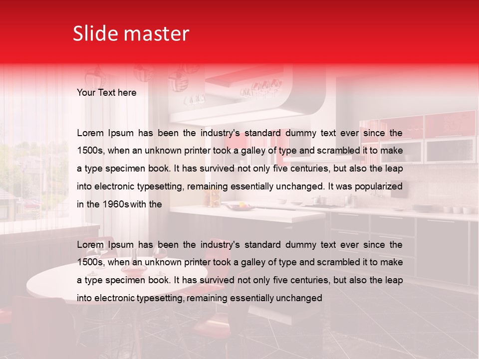 Minimalism Kitchen Decor PowerPoint Template