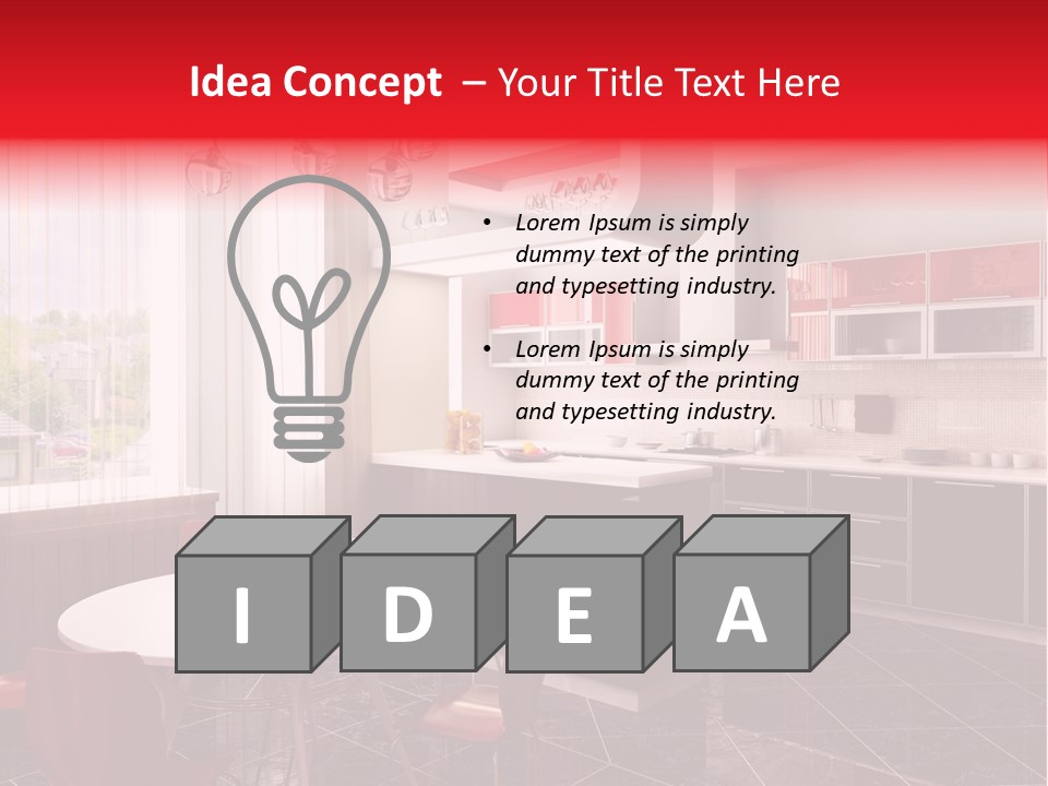 Minimalism Kitchen Decor PowerPoint Template