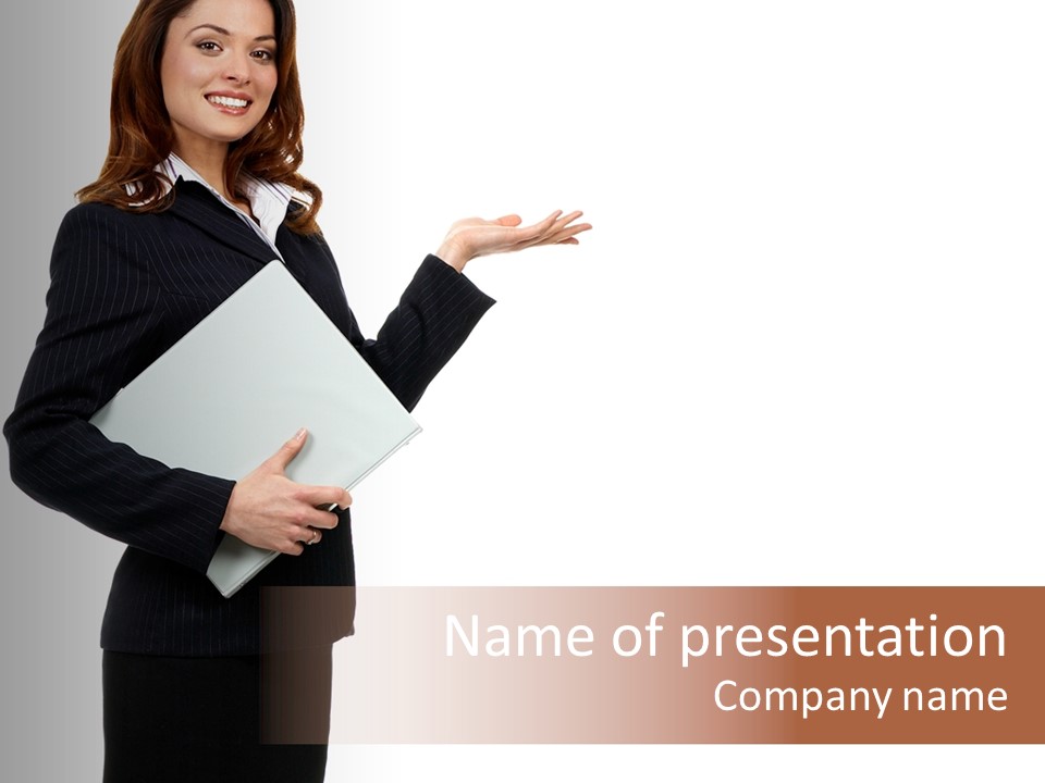 Lady Study Business PowerPoint Template