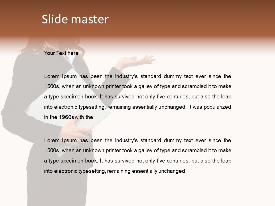 Lady Study Business PowerPoint Template