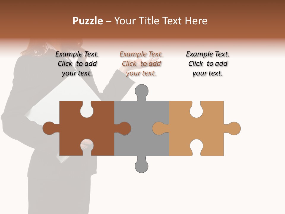 Lady Study Business PowerPoint Template