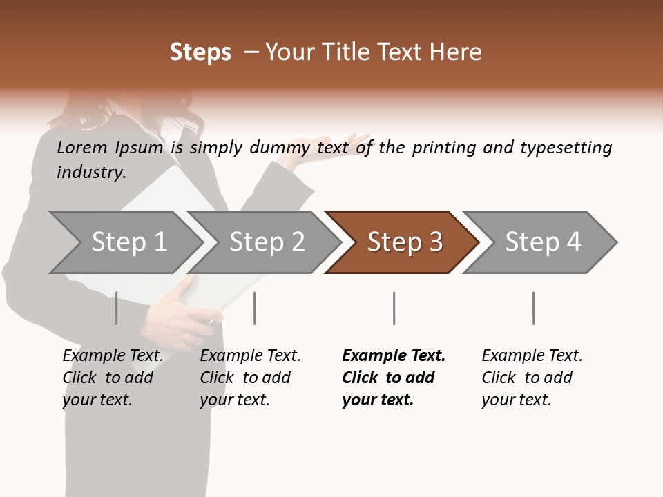 Lady Study Business PowerPoint Template