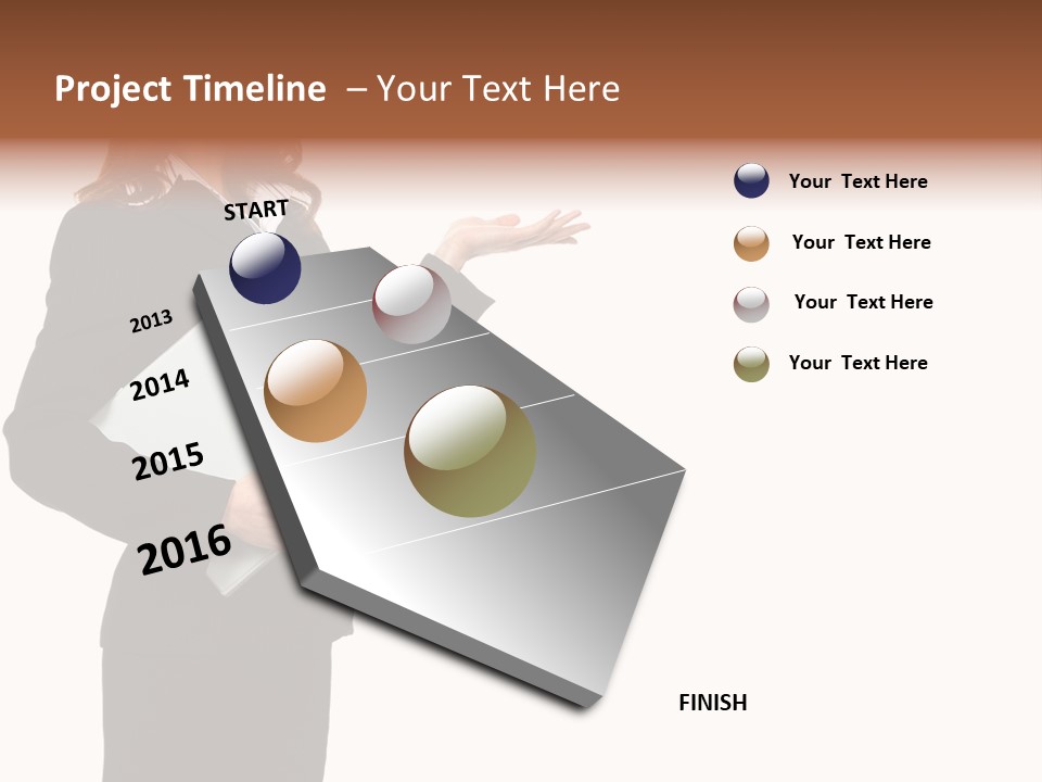 Lady Study Business PowerPoint Template