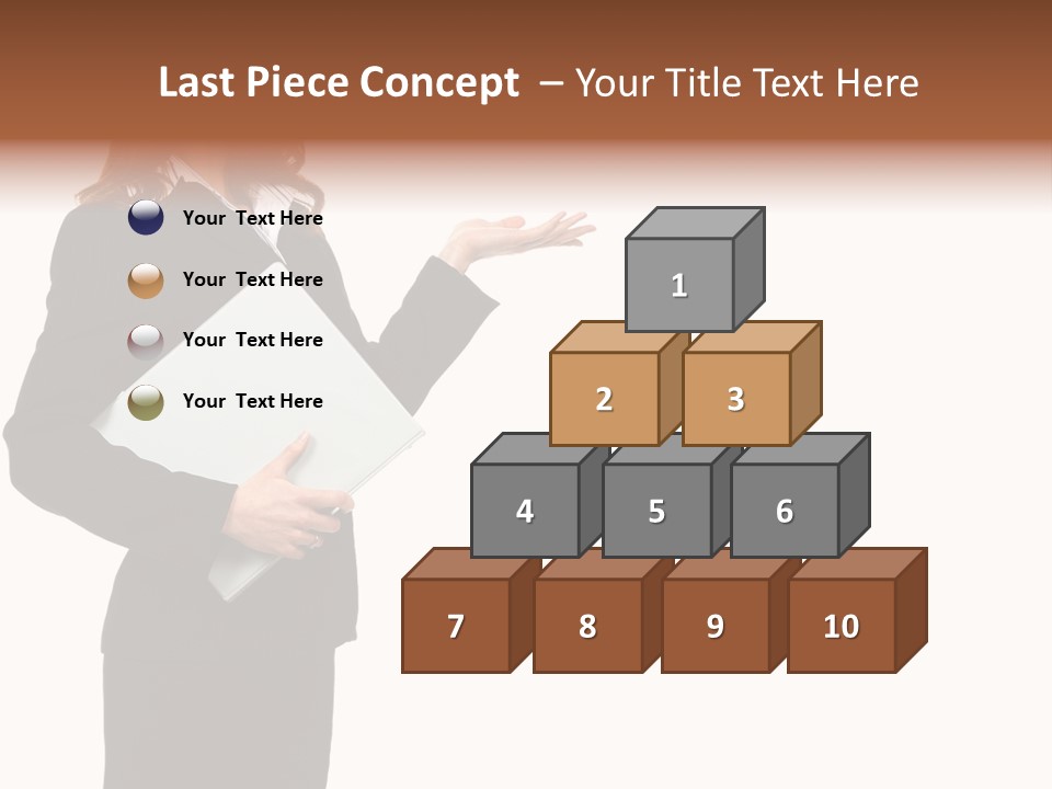 Lady Study Business PowerPoint Template