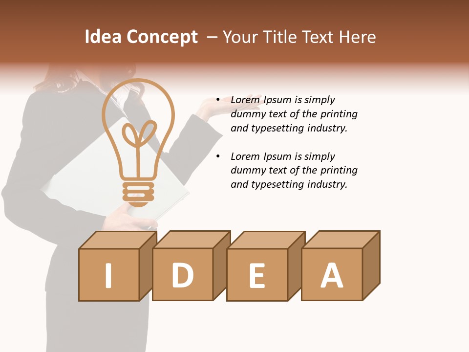 Lady Study Business PowerPoint Template