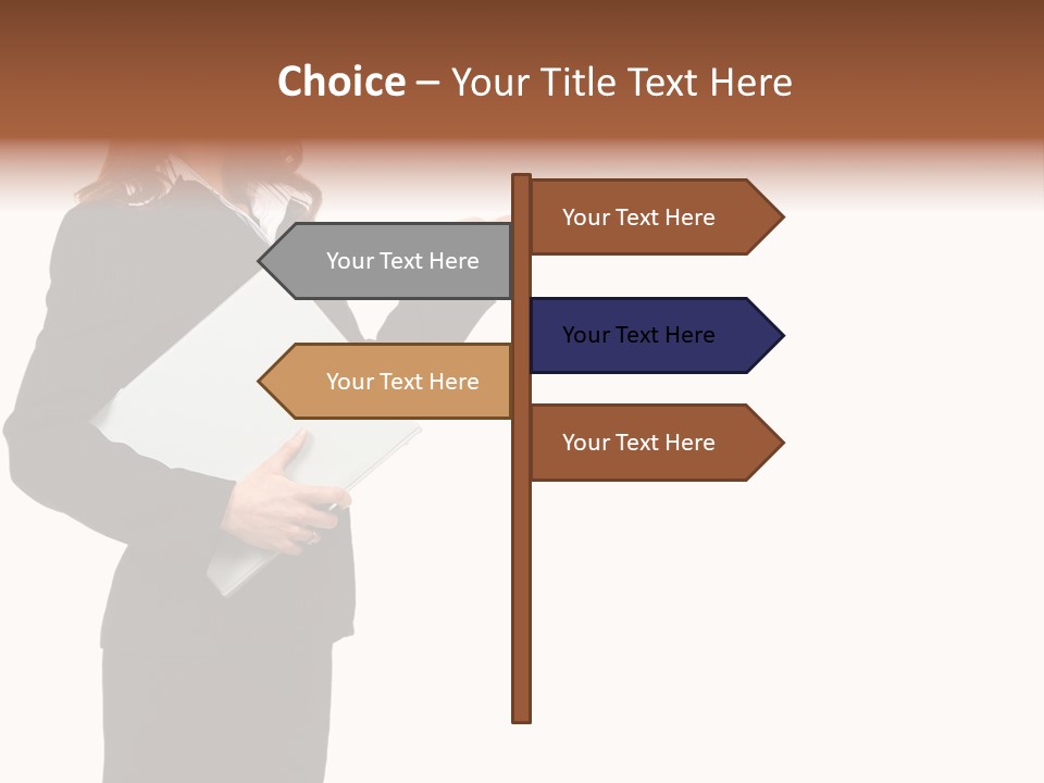 Lady Study Business PowerPoint Template