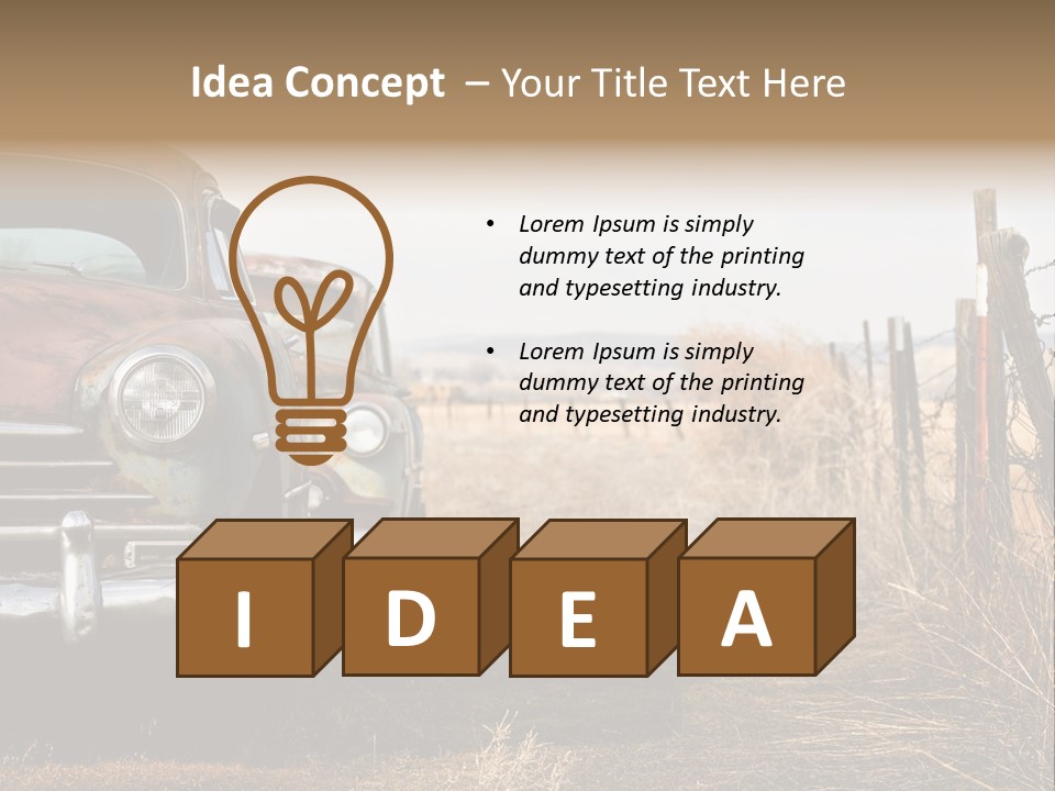 American Neglected Abandoned PowerPoint Template