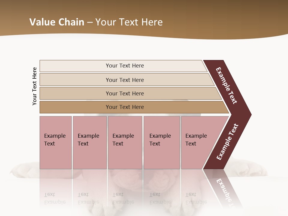 Smart Watching English Bulldog Puppy PowerPoint Template