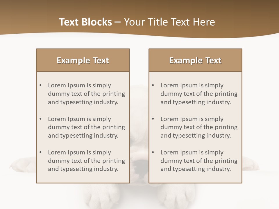 Smart Watching English Bulldog Puppy PowerPoint Template