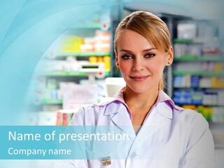 S Smiling Blonde PowerPoint Template