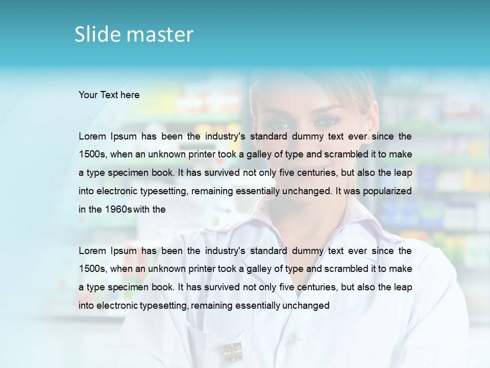 S Smiling Blonde PowerPoint Template
