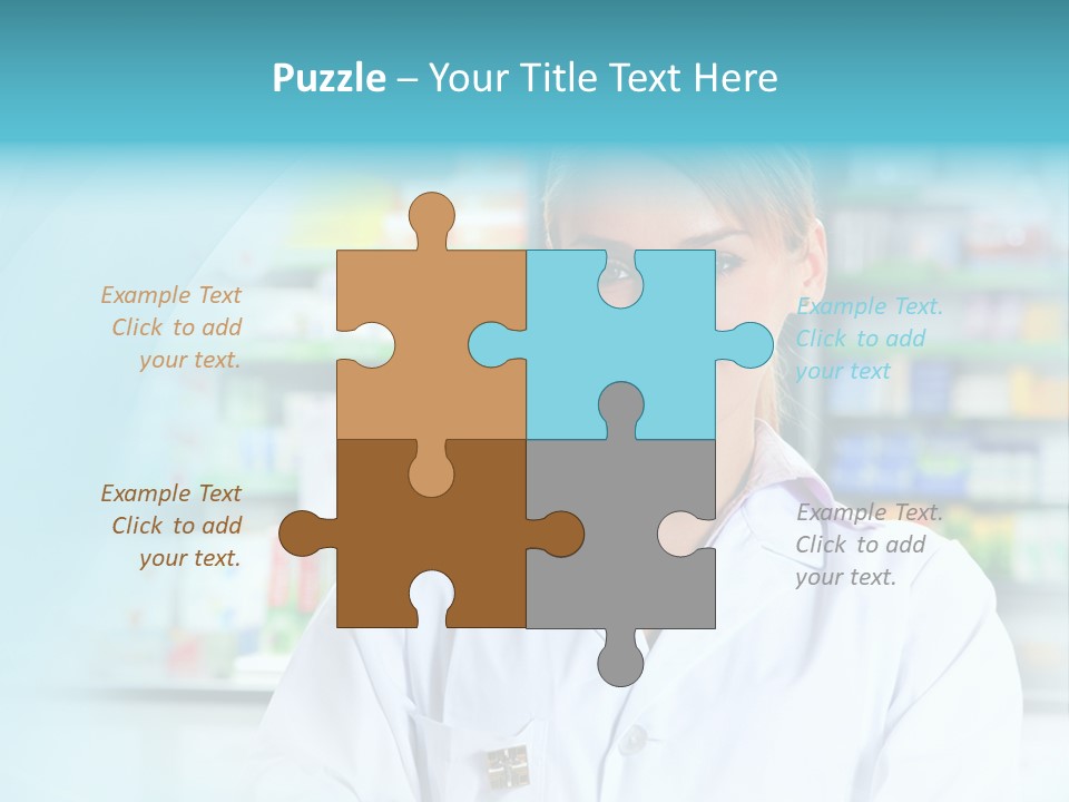 S Smiling Blonde PowerPoint Template