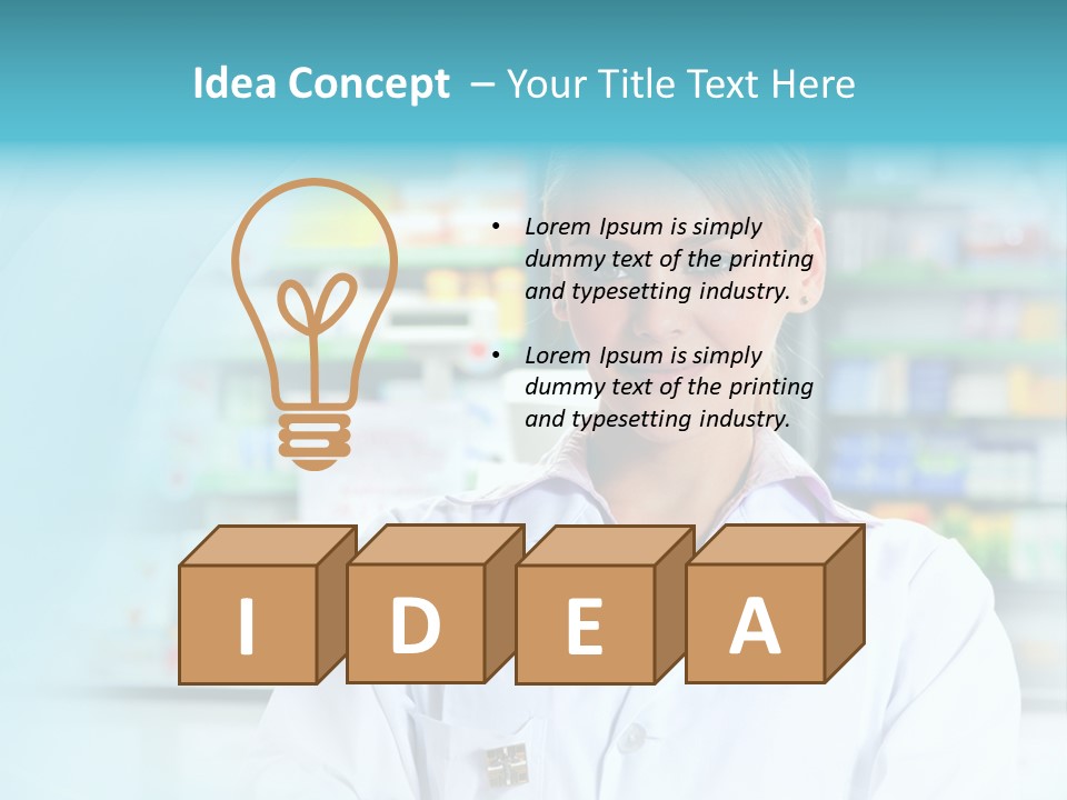 S Smiling Blonde PowerPoint Template