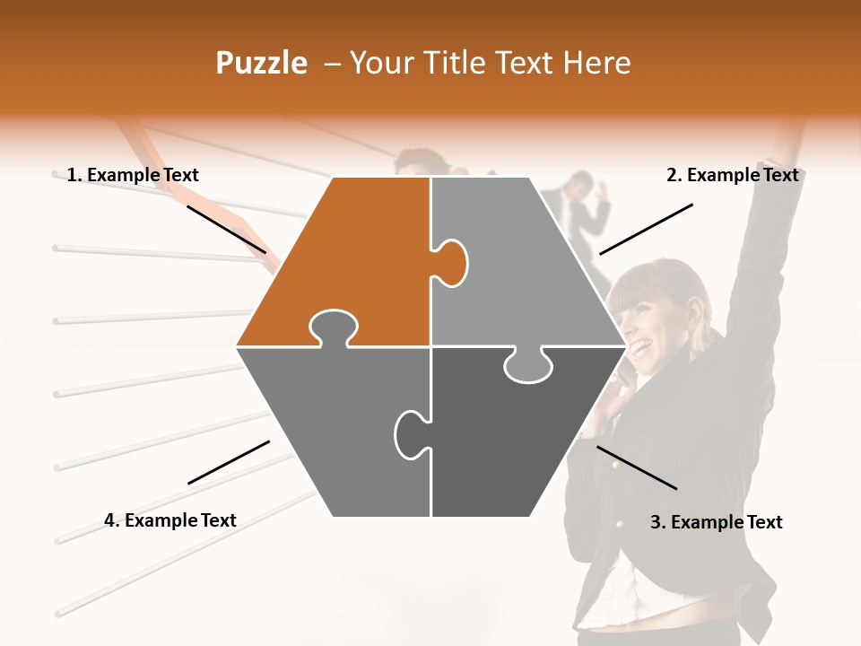Commerce Friendly Teamwork PowerPoint Template
