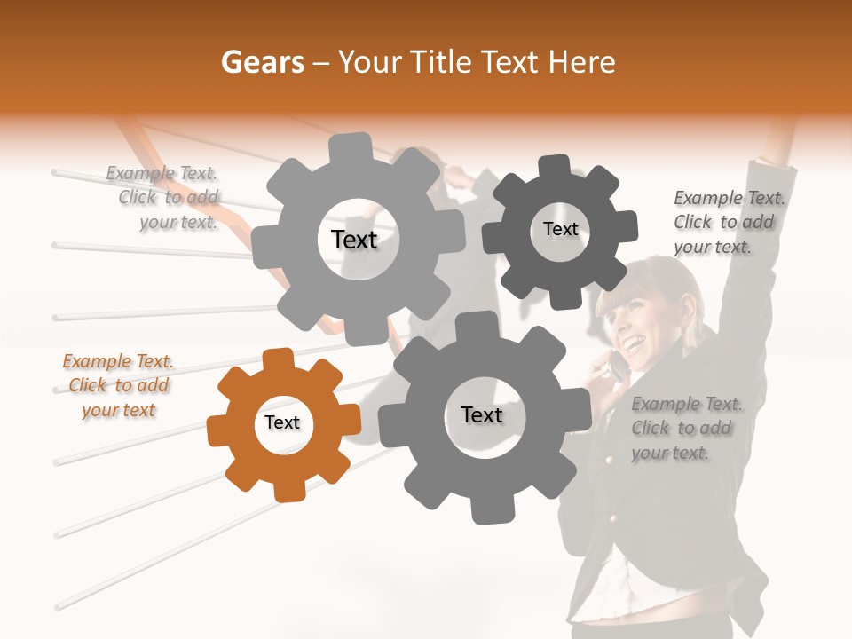 Commerce Friendly Teamwork PowerPoint Template