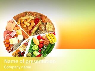 Diet Balance Round PowerPoint Template