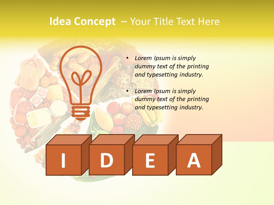 Diet Balance Round PowerPoint Template