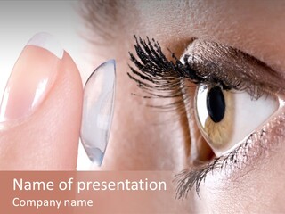 Ophtalmologist Solution Woman PowerPoint Template