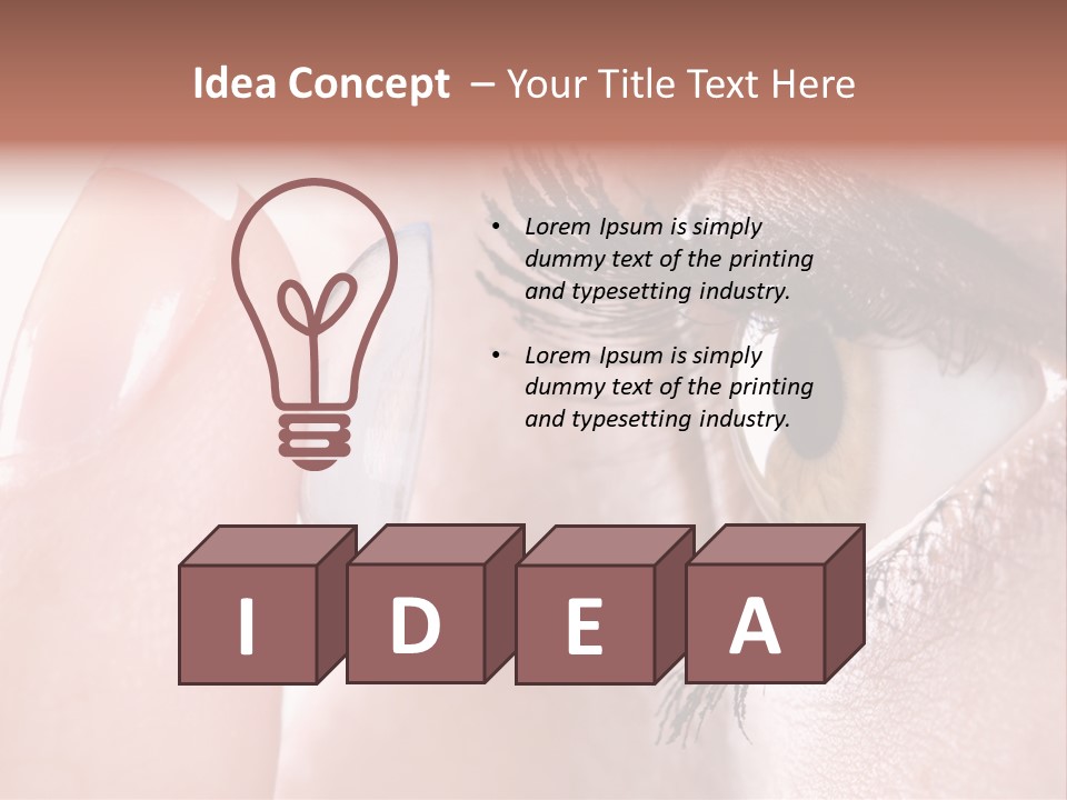 Ophtalmologist Solution Woman PowerPoint Template