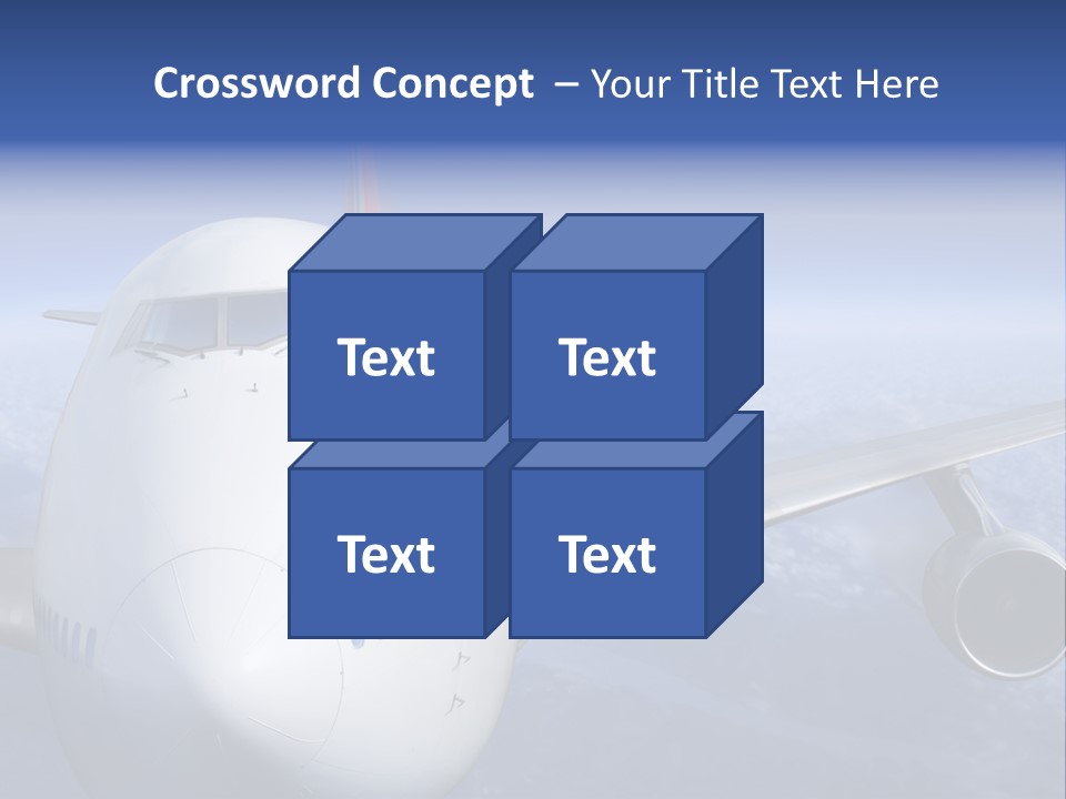 Turbine Airplane Cockpit PowerPoint Template