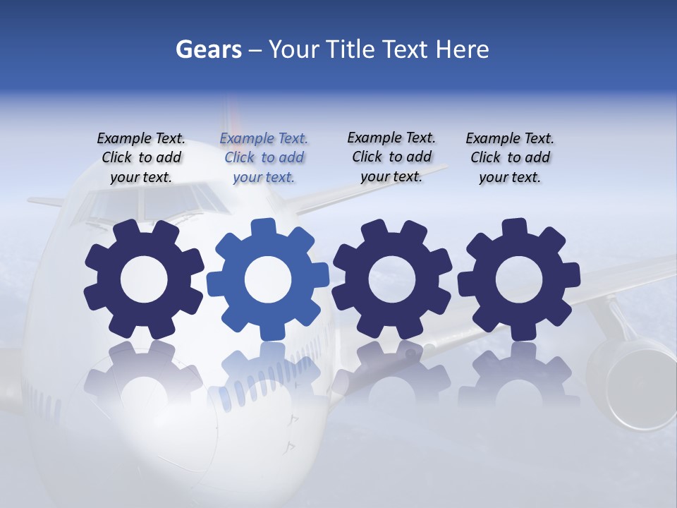 Turbine Airplane Cockpit PowerPoint Template