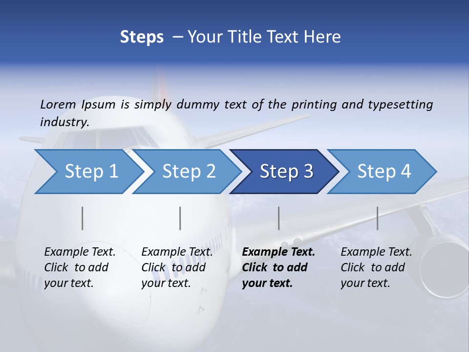 Turbine Airplane Cockpit PowerPoint Template