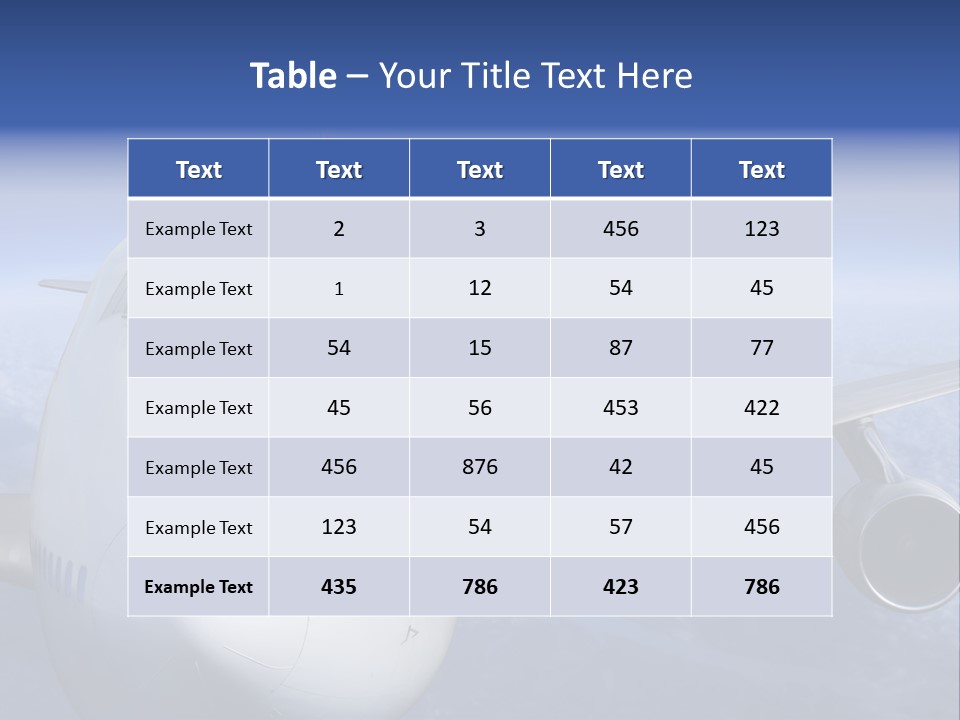 Turbine Airplane Cockpit PowerPoint Template