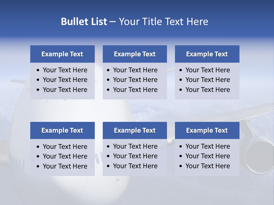 Turbine Airplane Cockpit PowerPoint Template