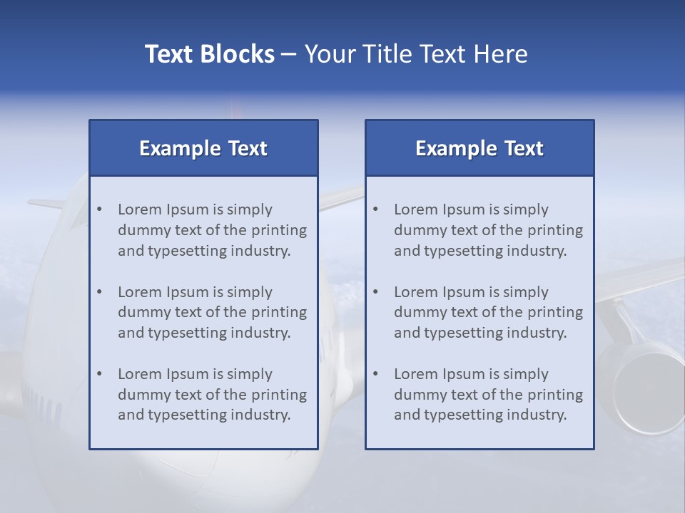 Turbine Airplane Cockpit PowerPoint Template