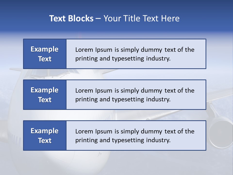 Turbine Airplane Cockpit PowerPoint Template