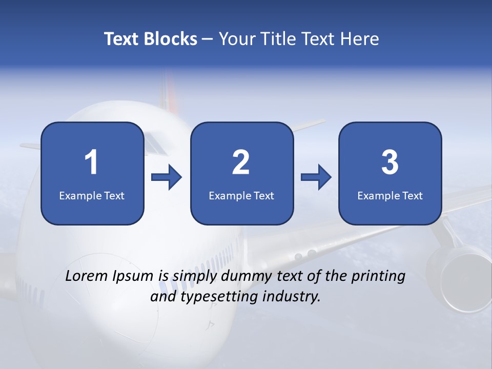 Turbine Airplane Cockpit PowerPoint Template