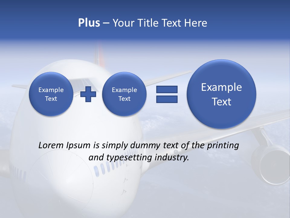 Turbine Airplane Cockpit PowerPoint Template