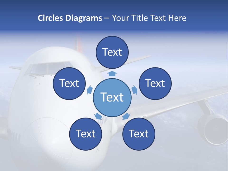 Turbine Airplane Cockpit PowerPoint Template