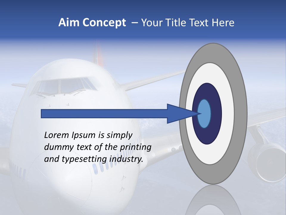 Turbine Airplane Cockpit PowerPoint Template