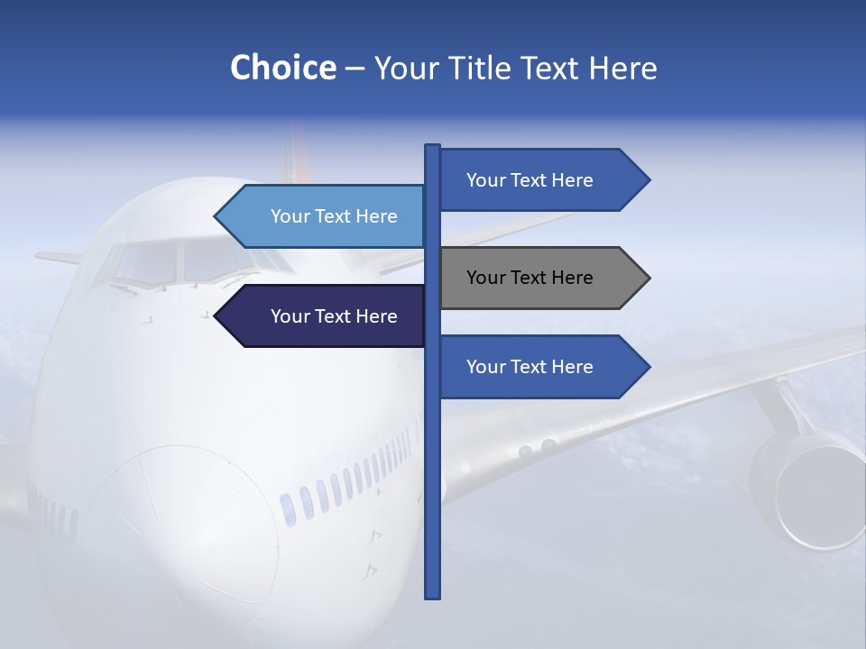 Turbine Airplane Cockpit PowerPoint Template