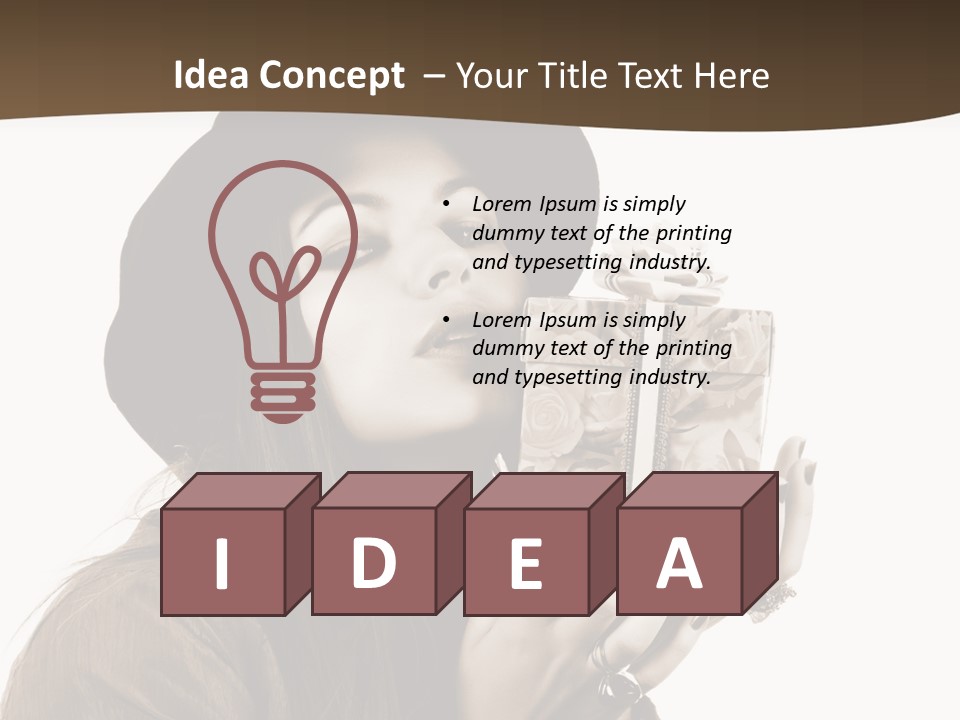 People Cute Person PowerPoint Template