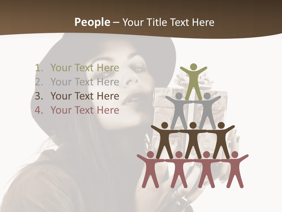 People Cute Person PowerPoint Template