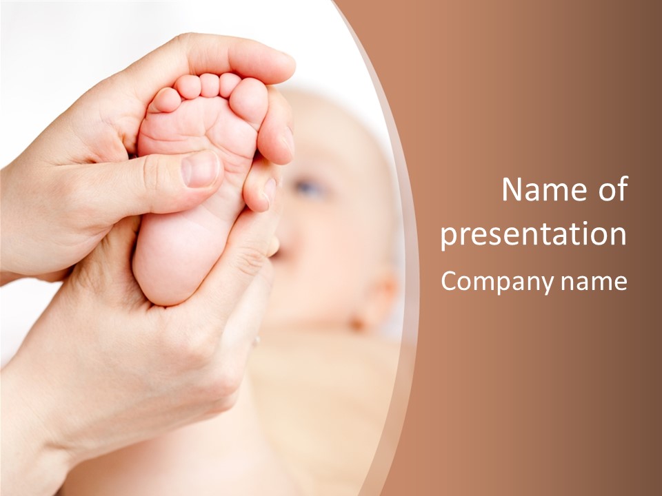 Health Caucasian Foot PowerPoint Template