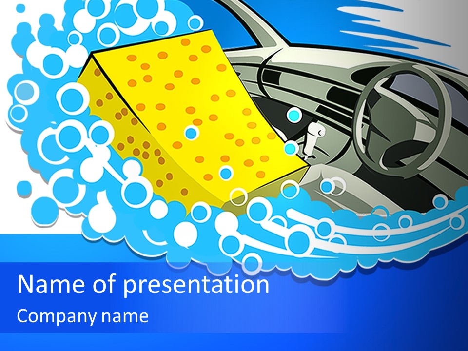 Rudder Vehicle Shampoo PowerPoint Template